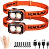 DARKBEAM LED USB Rechargeable Dual Light Headlamp w/ Motion Sensor 2-Pack For $5.48, or 1 for $3.60