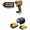 DCF860 20-Volt MAX XR Lithium-Ion Cordless Impact Driver with 20-Volt MAX 5.0 Ah and 2.0 Ah Battery Packs and Charger $199