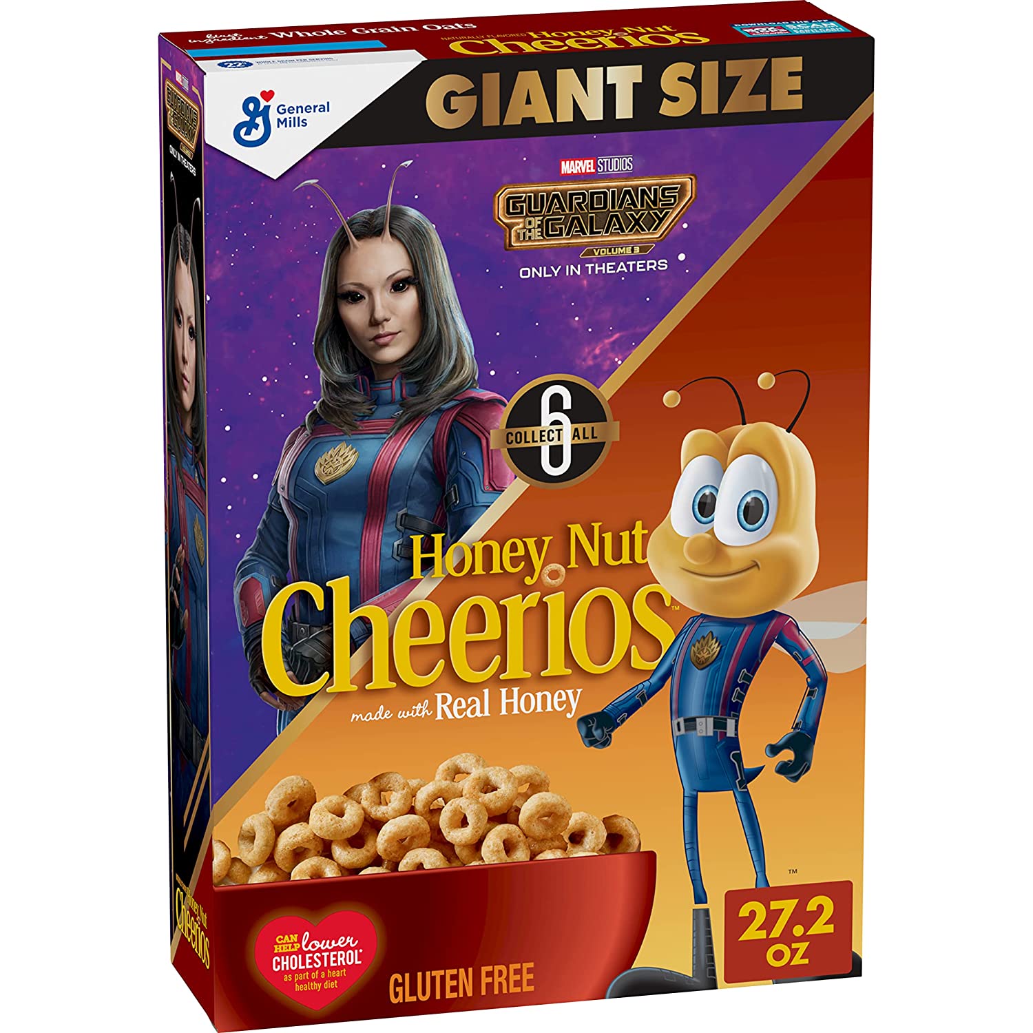 Honey Nut Cheerios Heart Healthy Cereal, Giant Size, 27.2 OZ, $3.90 after 15% s&s