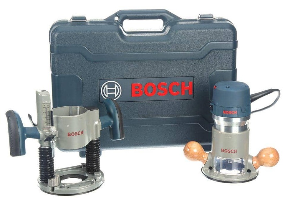 Bosch 12 Amp 2-1/4 in. Corded Peak Variable Speed Plunge and Fixed Base Router Kit with Hard Case $179