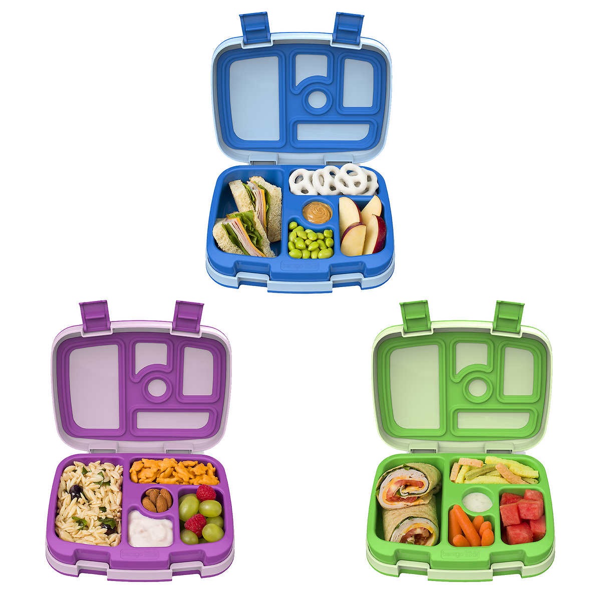 Bentgo Kids Chill Lunch & Snack Box | Kids Lunch Containers Green/Navy