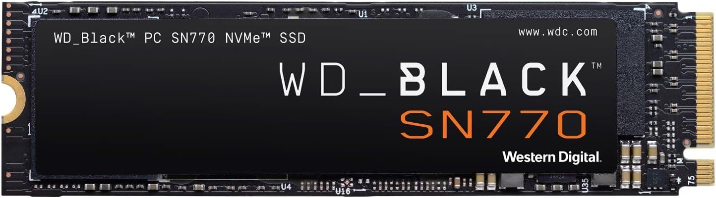 WD_BLACK 1TB SN770 NVMe Internal Gaming SSD Solid State Drive - Gen4 PCIe, M.2 2280, Up to 5,150 MB/s - WDS100T3X0E - $43.15