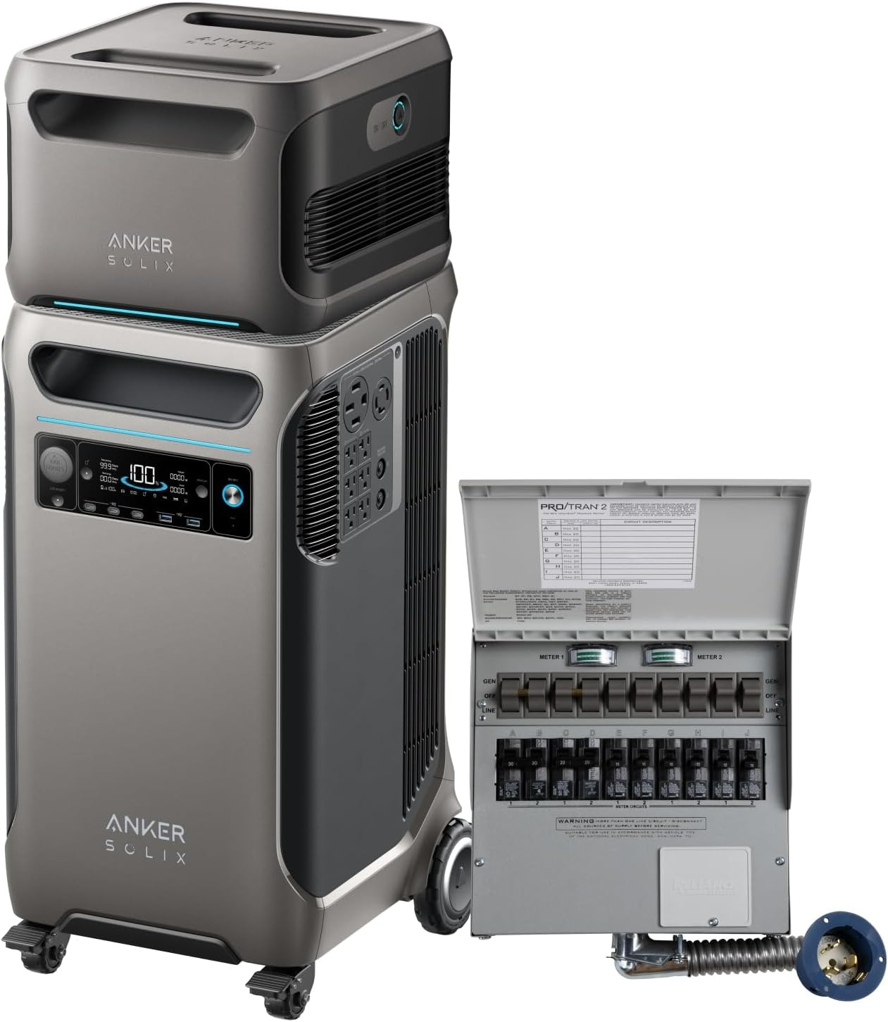 $5399.00: Anker SOLIX F3800 120V/240V Home Backup Kit, 7.68kWh Portable Power Station