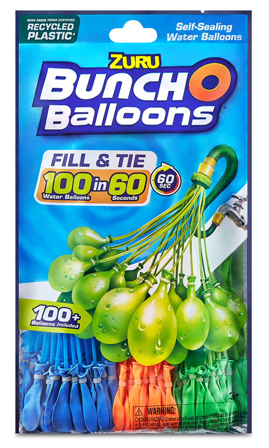 Bunch O Balloons Rapid-Filling Water Balloons 100 Count (3 Pack) $2.5