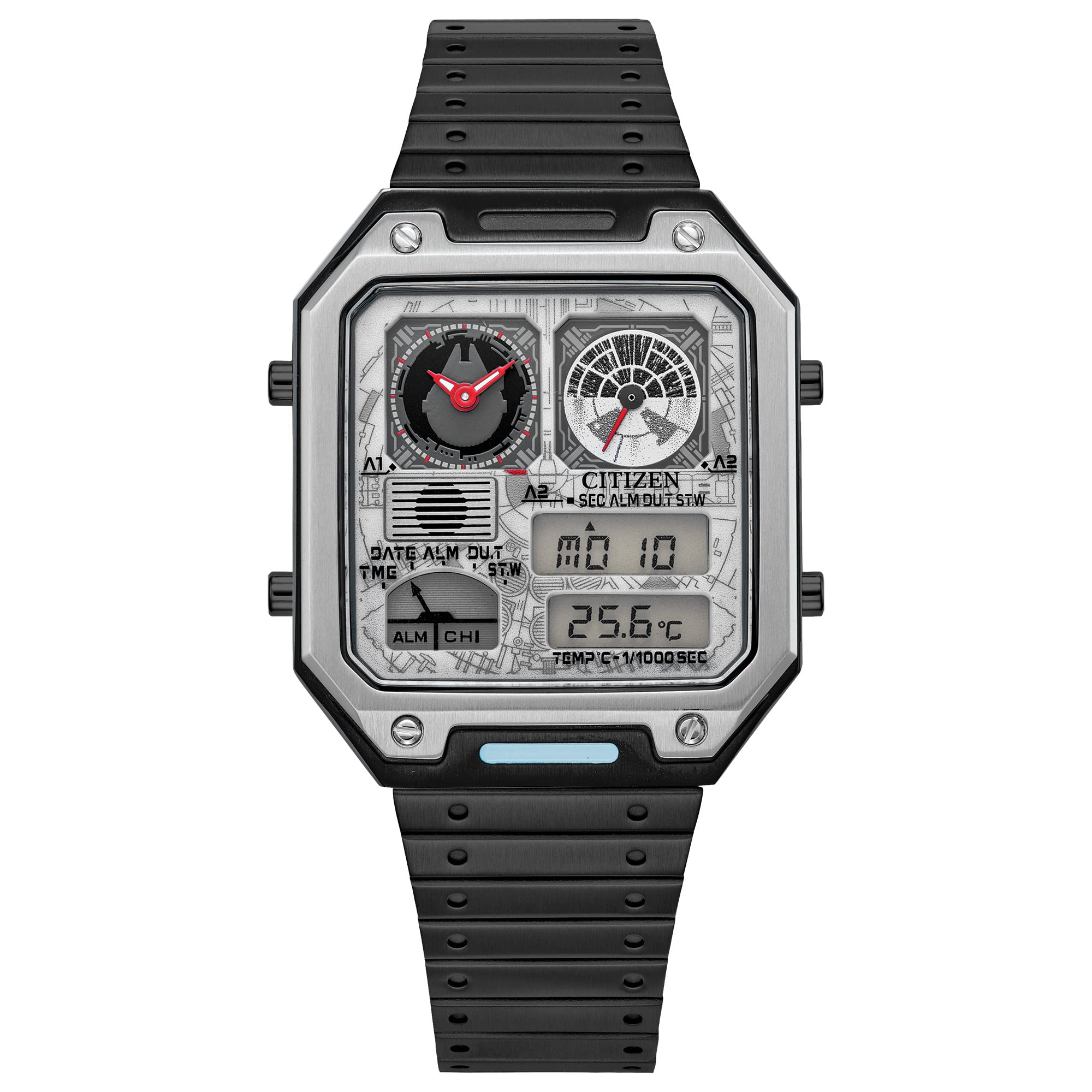 $165.63: Citizen Men's Star Wars Millennium Falcon Ana-Digi Quartz Stainless Steel Watch