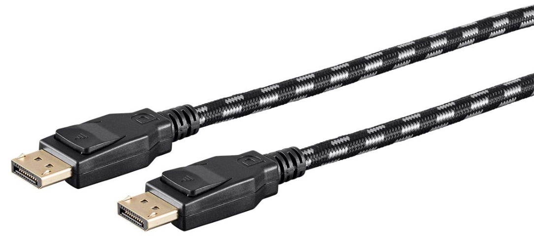 $7.99: Monoprice Braided DisplayPort 1.4 Cable, 10 Feet, Gray