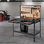 BENTISM Multifunctional Workbench 48x24&quot; with Pegboard w/ Power Outlets, 1500W Heavy Duty 220lbs Weight Capacity, A3 Steel For Garage max. $117.99