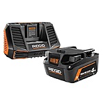 RIDGID 18V Lithium-Ion MAX Output 4.0 Ah Battery and Charger Starter Kit AC9540 Home Depot B&amp;M only YMMV clearance (reg $169) - $81