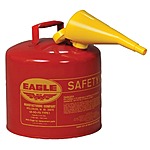 Select Accounts: 5-Gallon Eagle Gasoline Type I Safety Can w/ Funnel (Red) $45 + Free Shipping
