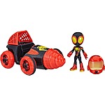 $4.27: Marvel Spidey and His Amazing Friends Web-Spinners Miles with Drill Spinner Car Playset