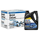 4-Pack 1 Gallon Mobil Delvac 1300 Super Heavy Duty Synthetic Blend Diesel Engine Oil 15W-40 + Free Shipping $47.86