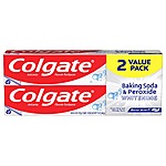 Colgate Baking Soda &amp; Peroxide Toothpaste - Whitens Teeth, Fights Cavities &amp; Removes Stains, Brisk Mint, 6 Ounce (Pack of 2) [Subscribe &amp; Save] $3.15