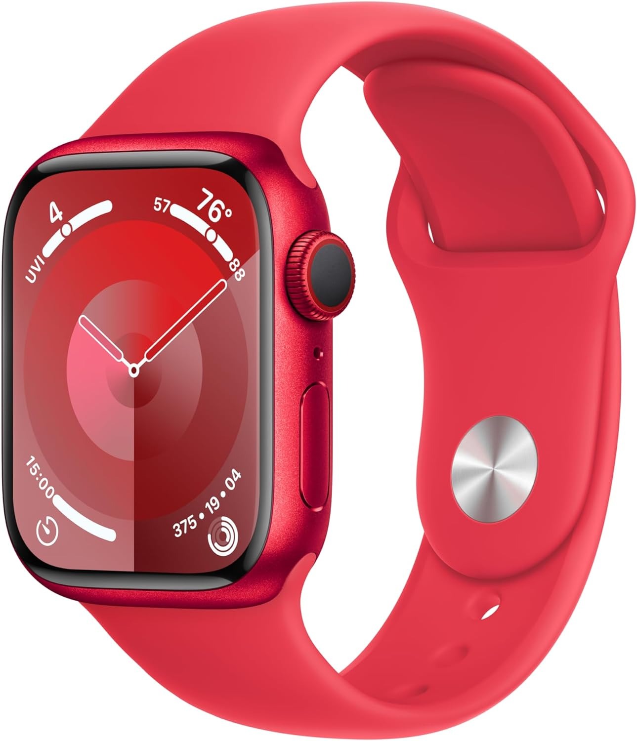 $306.78: Apple Watch Series 9 [GPS + Cellular 41mm] Smartwatch with (Product) RED Aluminum Case with (Product) RED Sport Band M/L.