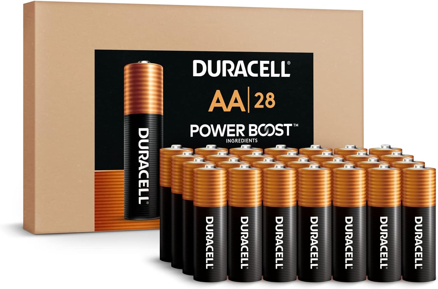 $15.02 /w S&S: Duracell Coppertop AA Batteries, 28 Count