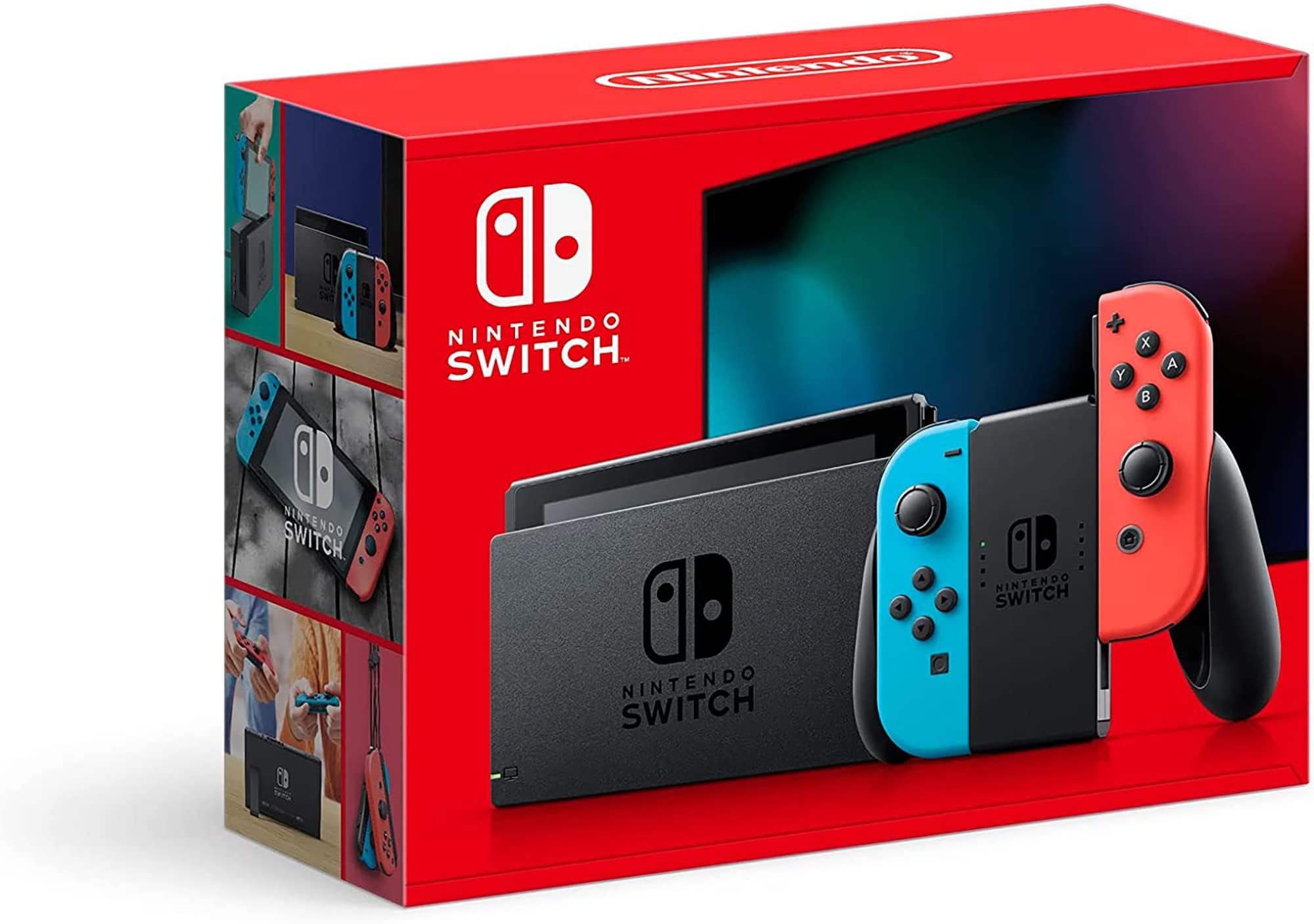 $276.99: Nintendo Switch™ with Neon Blue and Neon Red Joy‑Con™ + $25 Amazon credit