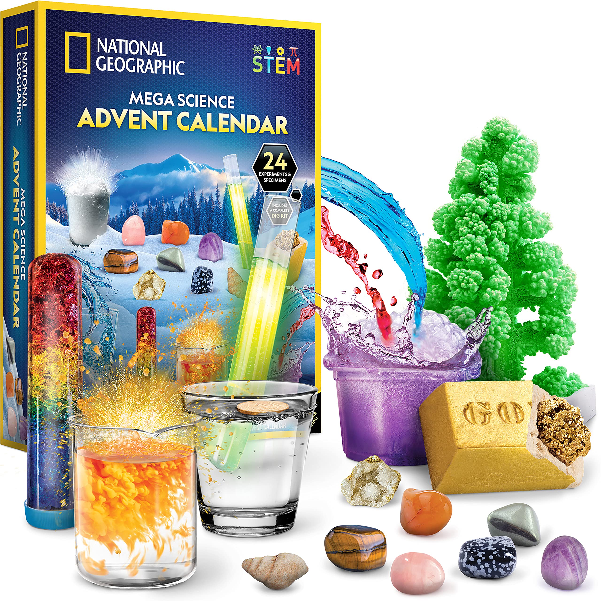 $25.49: National Geographic Mega Science Advent Calendar w/ Experiments, Fossils & Gemstones