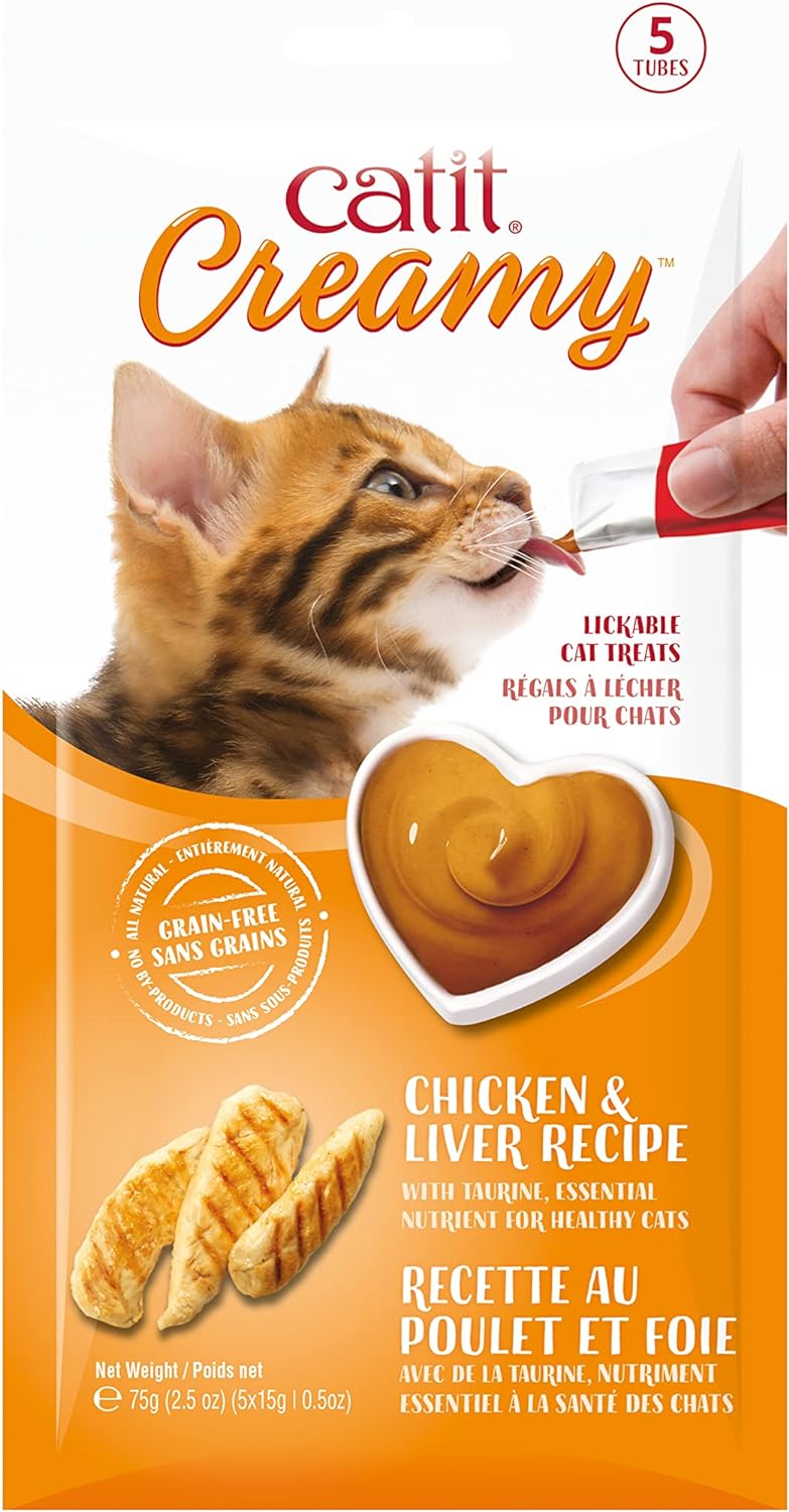 $1.59 w/ S&S: 5-Pack 0.5-Oz Catit Creamy Lickable Cat Treats (Chicken & Liver)