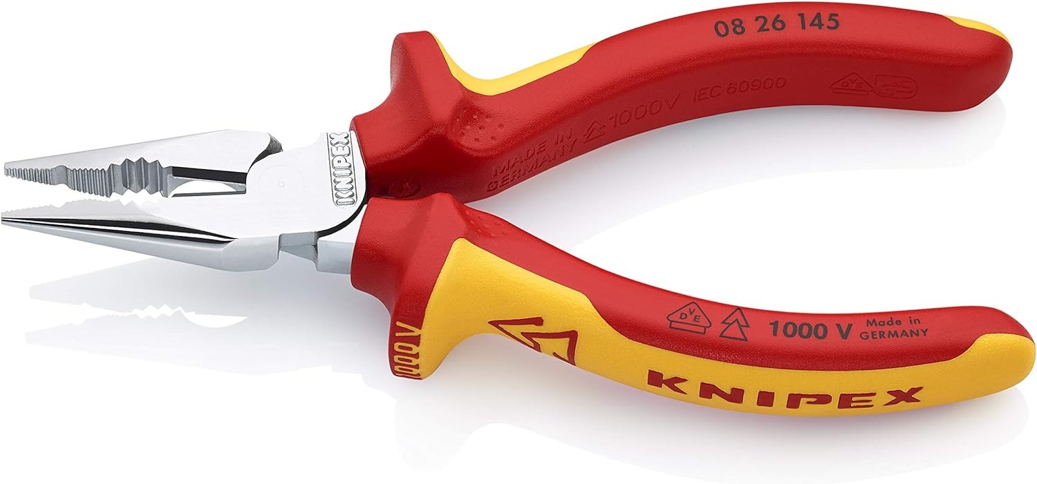 $29.72: KNIPEX - 08 28 145 US Tools - Needle-Nose Combination Pliers, 1000V Insulated (0828145US)