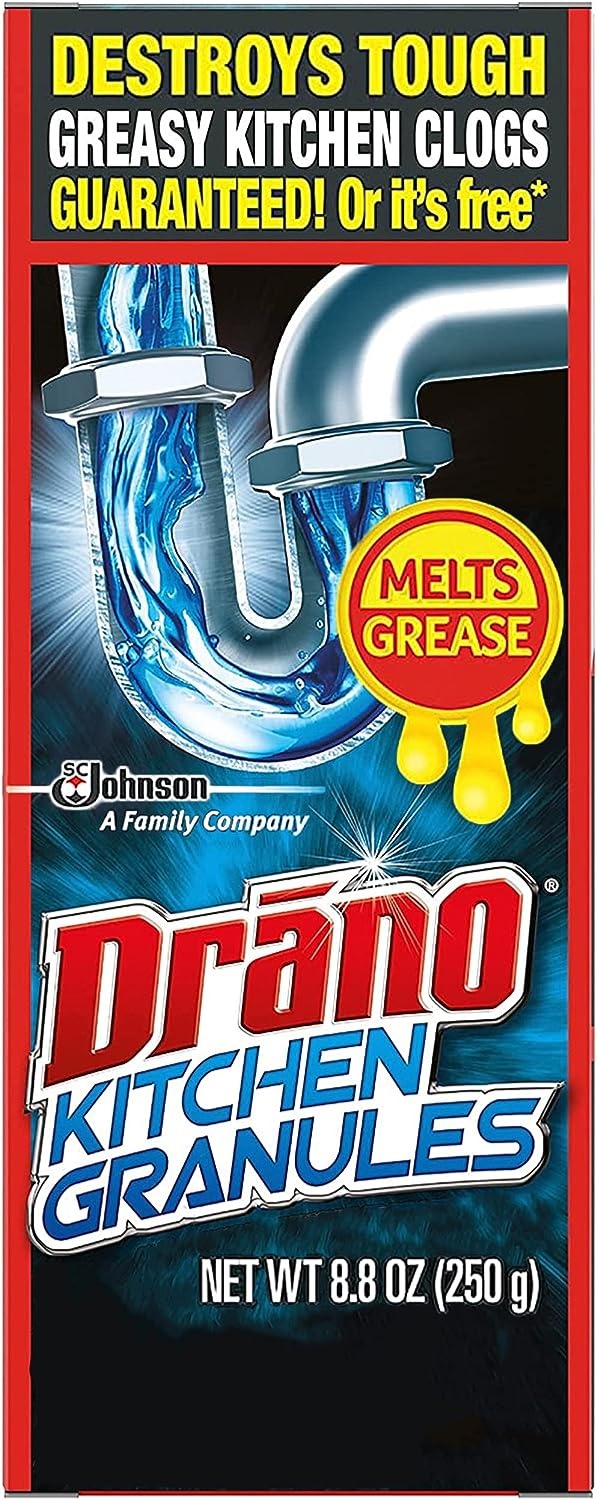 $2.74 w/ S&S: Drano Kitchen Granules Drain Clog Remover and Cleaner, 8.8 oz
