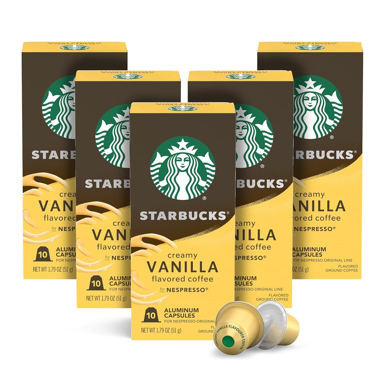 $21.42 w/ S&S: Starbucks Nespresso Compatible Coffee Capsules (50 Count)