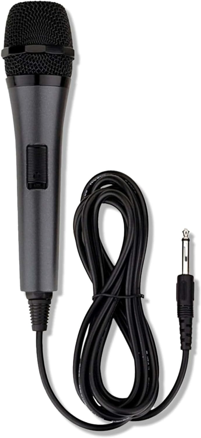 $4.48: The Singing Machine Microphone w/ 10.5' Cord & 6.3mm Plug & 3.5mm Adapter