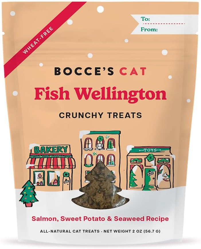 $1.83 w/ S&S: Bocce's Bakery All-Natural, Seasonal, Fish Wellington Cat Treats, 2 oz