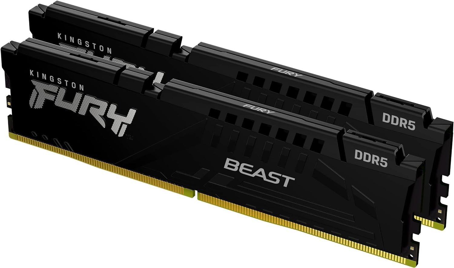 $72: Kingston Fury Beast Black 16GB 6000MT/s DDR5 CL40 XMP 3.0 Ready Computer Memory (Kit of 2)