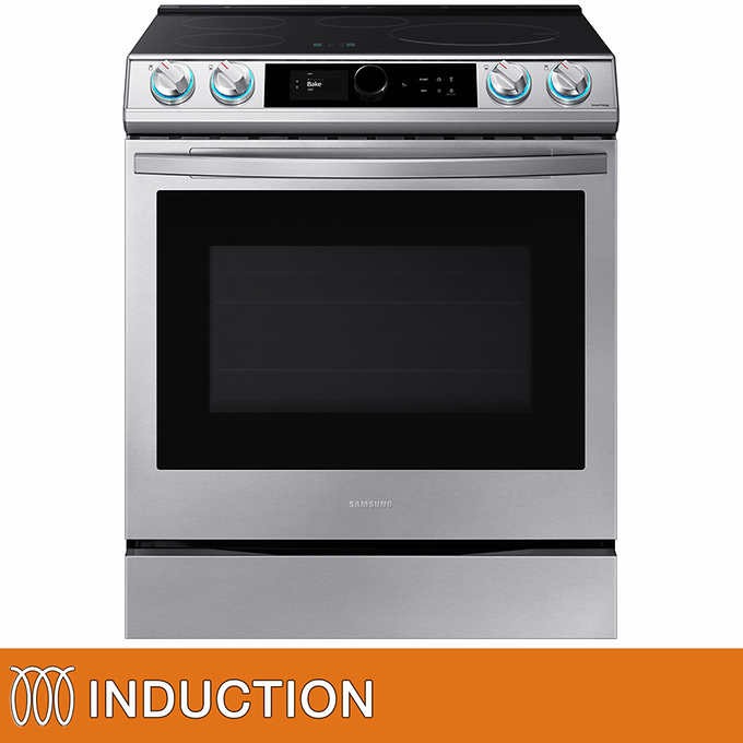 Samsung 6.3 cu. ft. Smart Slide-in Induction Range with Smart Dial and Air Fry� | Costco $1599