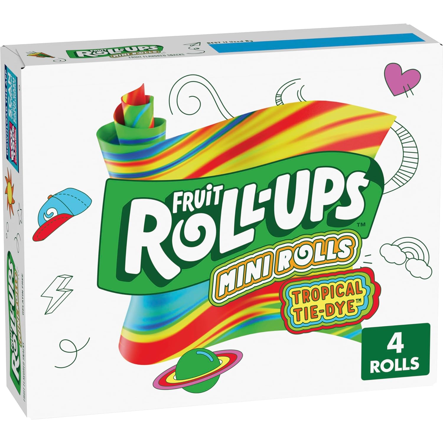 $1: Fruit Roll-Ups Tropical Tie-Dye Mini Roll-Ups 4 CT