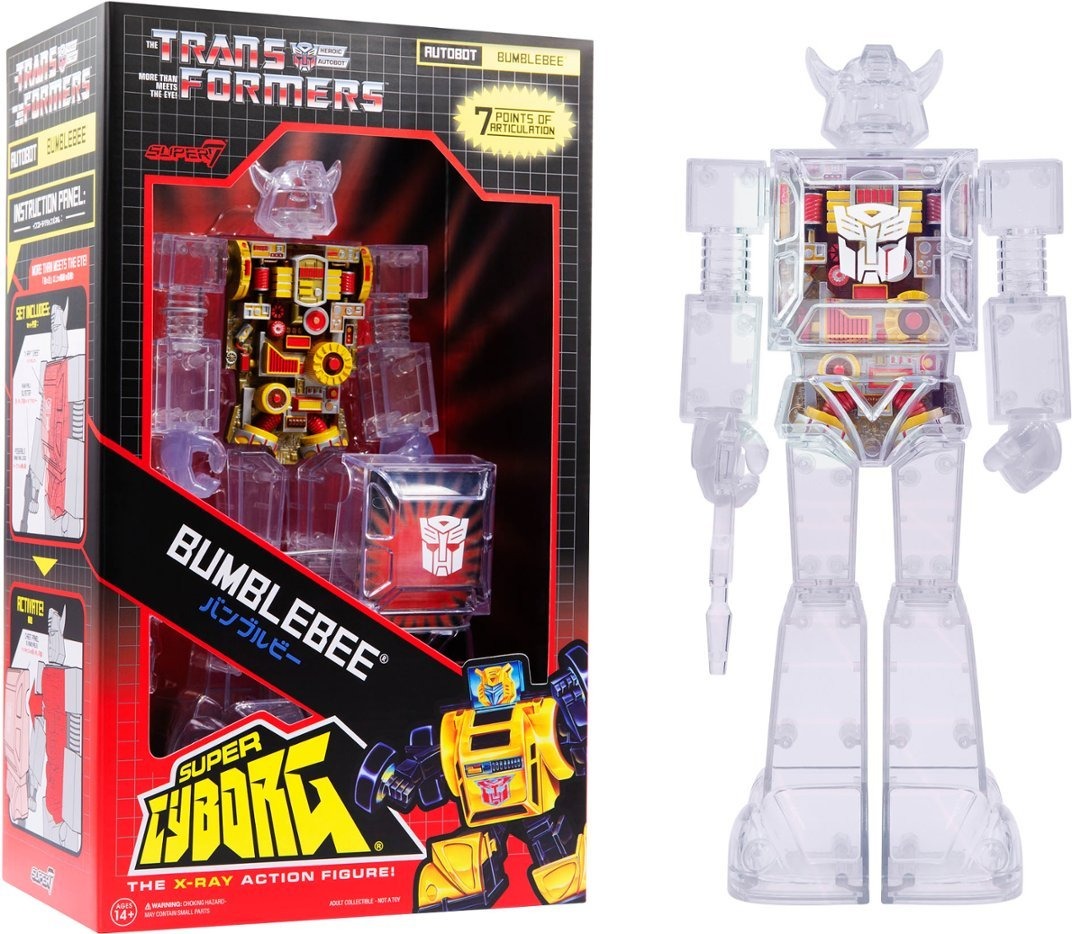 Super7 - Super Cyborg 11 in Plastic Transformers - Bumblebee G1 Clear $13.99