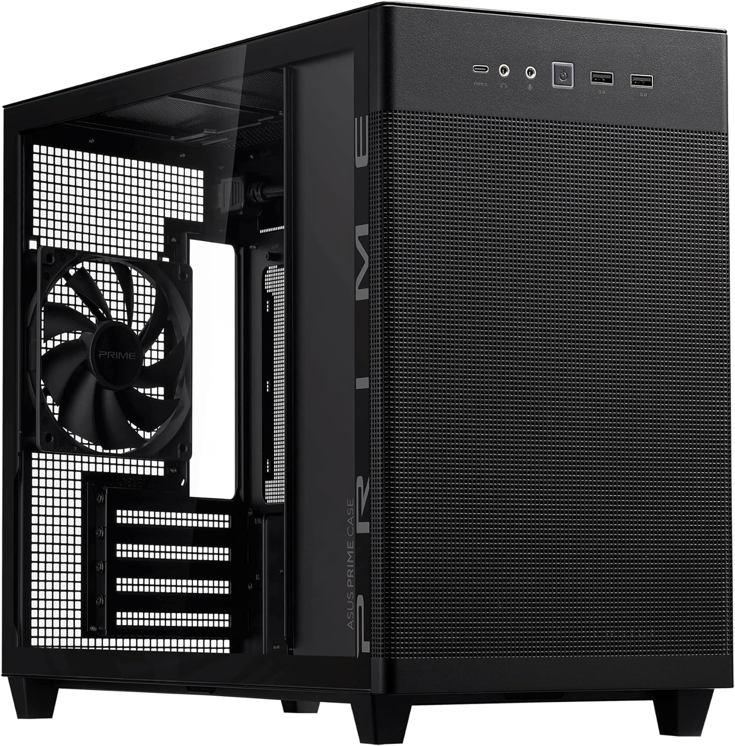 $70: ASUS Prime AP201 Black MicroATX Computer Case w/ Tempered Glass (Black; White)