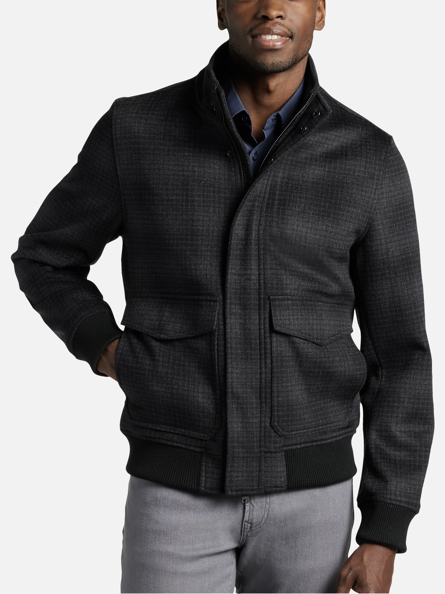 Michael Strahan modern fit wool bomber jacket - Men's Wear house - $20