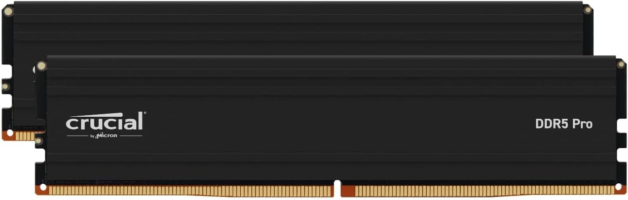 Crucial Pro RAM 64GB Kit (2x32GB) DDR5 5600MHz (or 5200MHz or 4800MHz) Desktop Memory CP2K32G56C46U5 - $126
