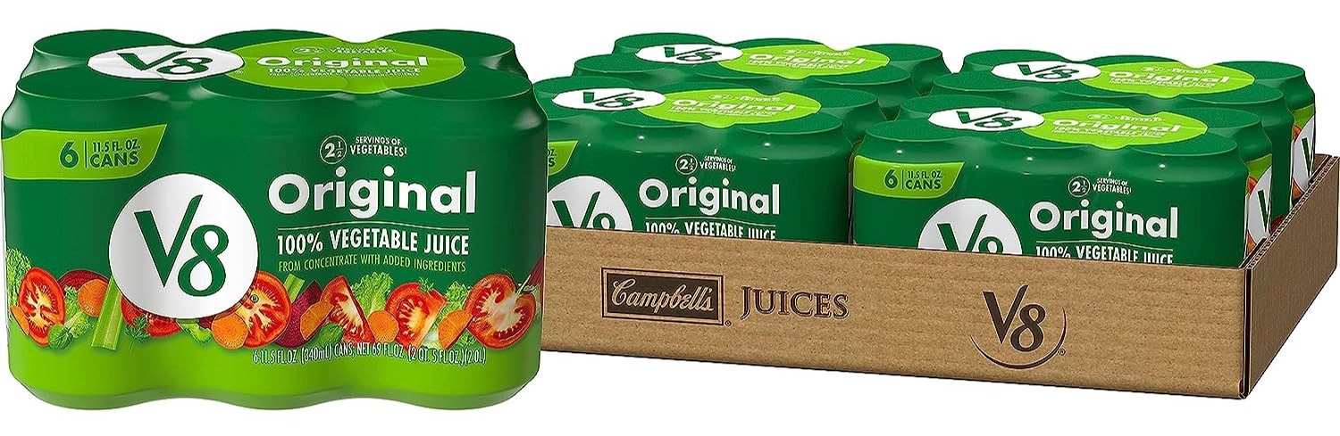 [S&S] $10.93: 24-Pack 11.5-Oz V8 100% Vegetable Juice Cans (Original)