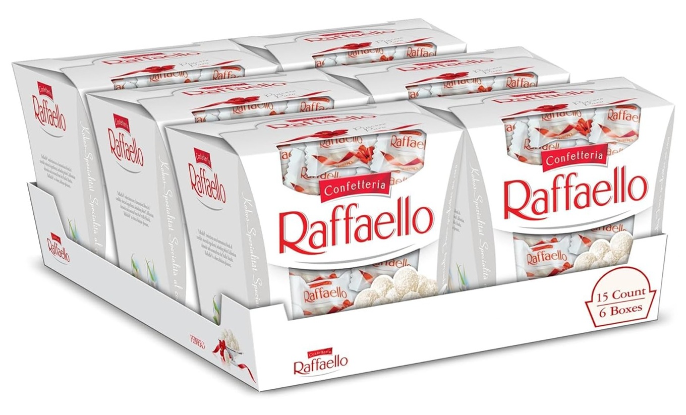 [S&S] $19.74: Ferrero Raffaello, 15 Count, 6 Pack, 5.3 oz Each