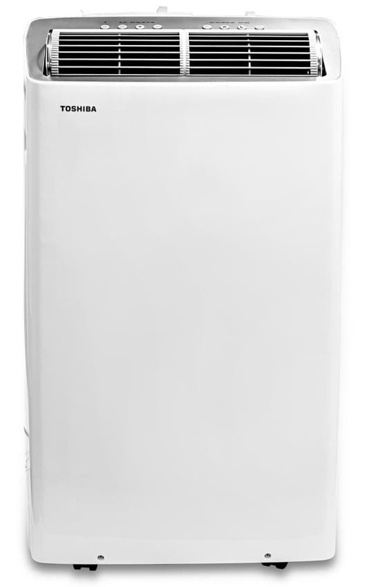 Toshiba 14,000 BTU (12,000 BTU DOE) 115-Volt Inverter Wi-Fi Quiet 47 dB Portable Air Conditioner w/Heat up to 550 sq. ft. White RAC-PT1412HVWRU - $418