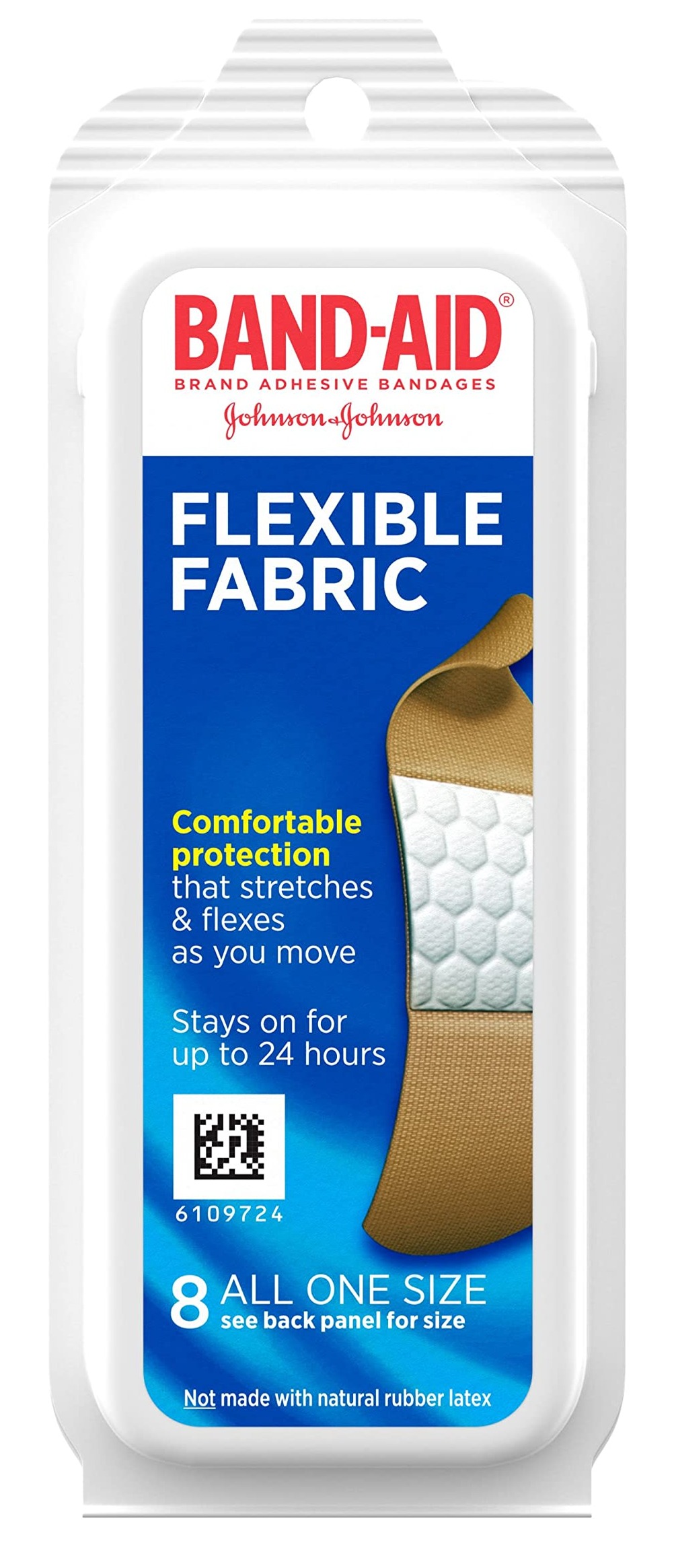 Band-Aid Brand Flexible Fabric Adhesive Bandages for Wound Care and First Aid, All One Size, 8 ct [Subscribe & Save] $0.94