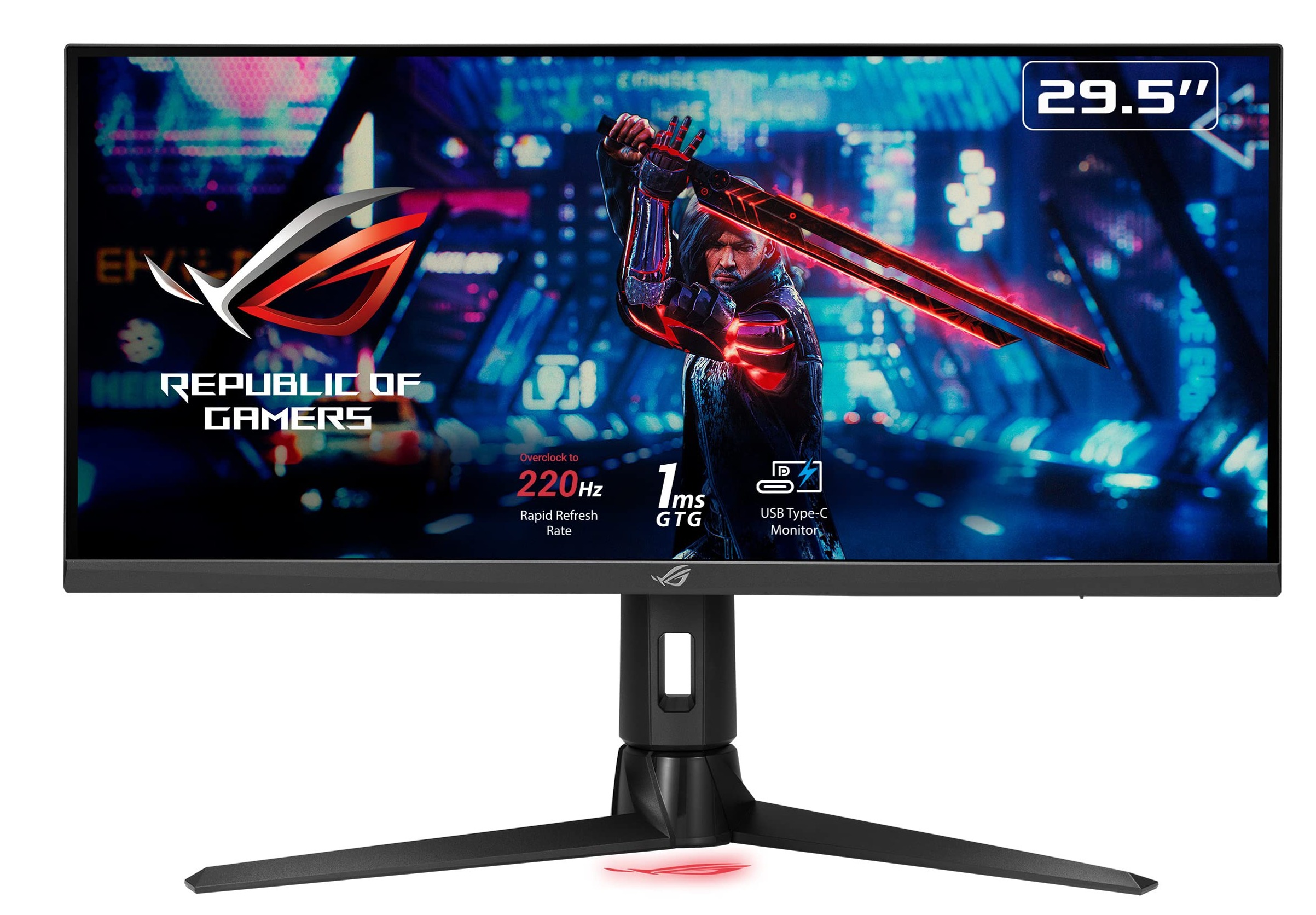 ASUS ROG Strix 29.5” 21:9 HDR Gaming -Monitor(XG309CM) - WFHD (2560 x 1080), Fast IPS, 220Hz, 1ms, Low Motion Blur Sync, G-SYNC Compatible, FOR $219.99
