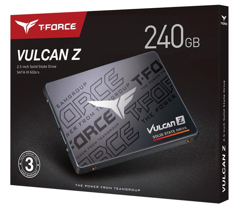 Team Group T-FORCE VULCAN Z 2.5" 240GB SATA III 3D NAND Internal Solid State Drive (SSD) T253TZ240G0C101 $16.19