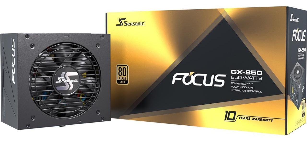 850W Seasonic FOCUS GX-850, 80+ Gold, Modular Power Supply @Newegg $95