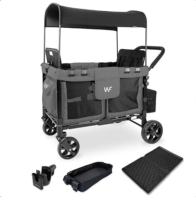 WONDERFOLD W4 OG Quad Wagon with Snack Tray, 2 in 1 Cup Holder, and All