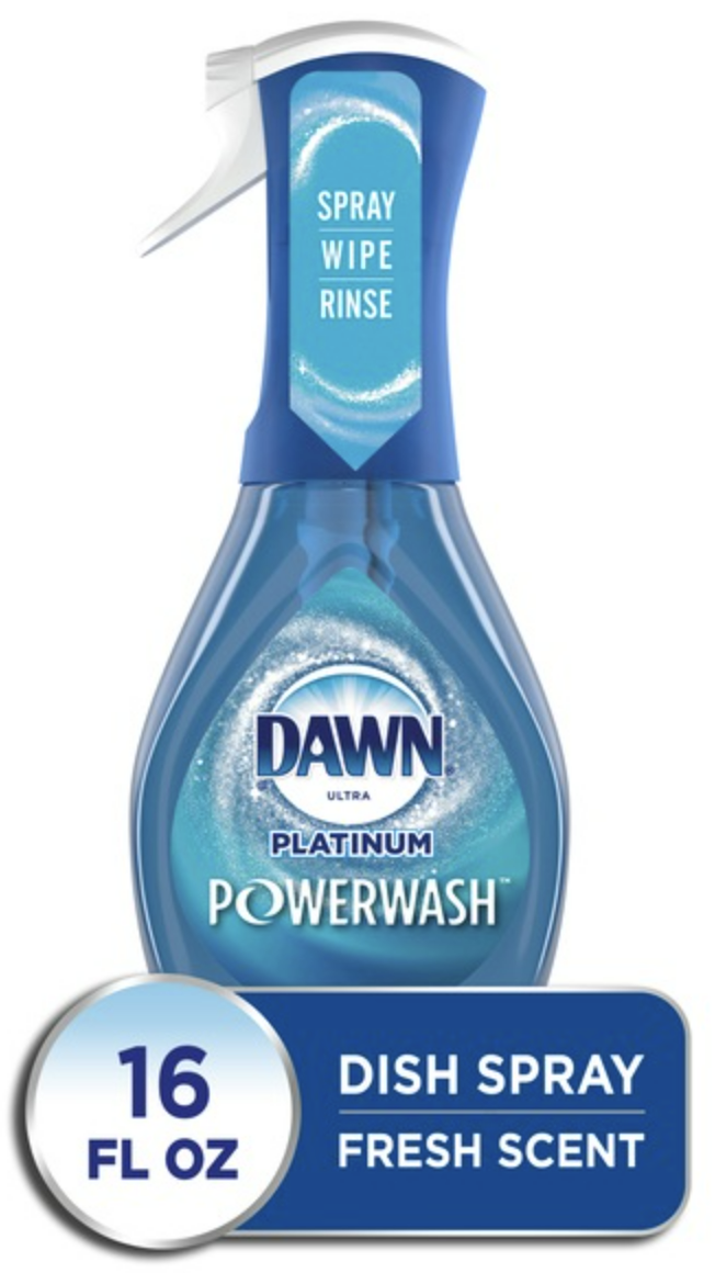 2.99 Dawn Platinum Powerwash Dish Spray, Dish Soap, Fresh Scent, 16 oz [YMMV for