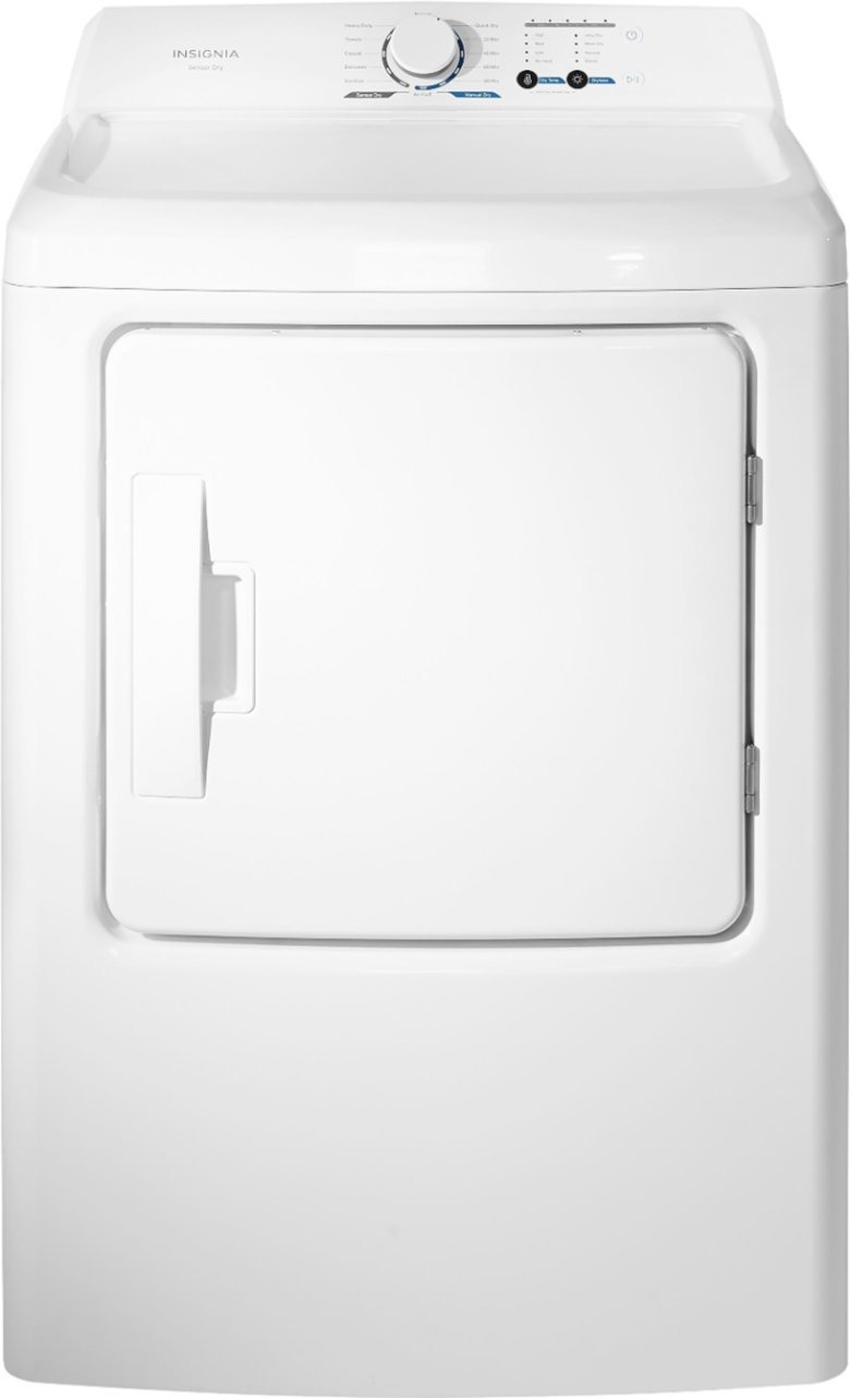 Insignia™ - 6.7 Cu. Ft. Electric Dryer with Sensor Dry - White $299 $299.99