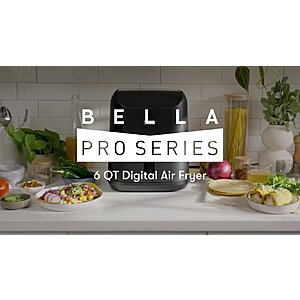 Bella Pro Series - 6-Qt. Digital Air Fryer - Black