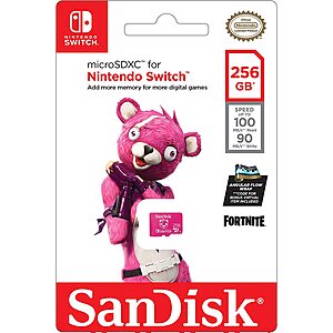 Sandisk 256gb Microsdxc Memory Card, Licensed For Nintendo Switch : Target