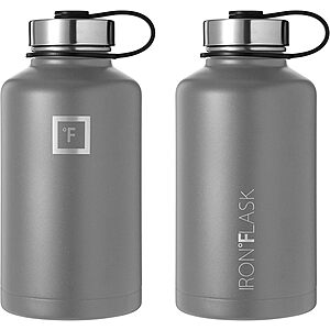 Iron Flask Sports Water Bottle - 3 Lids - 22 oz - Graphite 