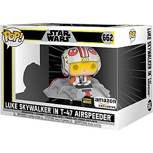 Funko Pop! Ride Super Deluxe: Star Wars Hyperspace Heroes - Luke Skywalker in T-47 Airspeeder, Amazon Exclusive $13.99