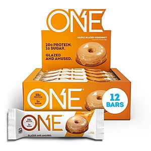 [S&S] $13.63: 12-Pack 2.12-Oz ONE Protein Bars (Maple Glazed Doughnut)