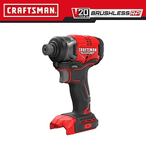 CRAFTSMAN V20 RP 20-Volt Max 1/4" Brushless Cordless Impact Driver $  59  + Free Shipping