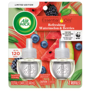 (YMMV) Air wick 2 Refills. Refreshing watermelon and berries $  1.8